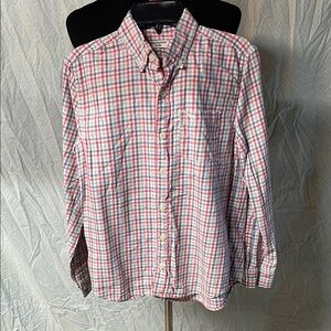 Abercrombie Kids Red and Blue Plaid Button-Down light weight flannel Shirt